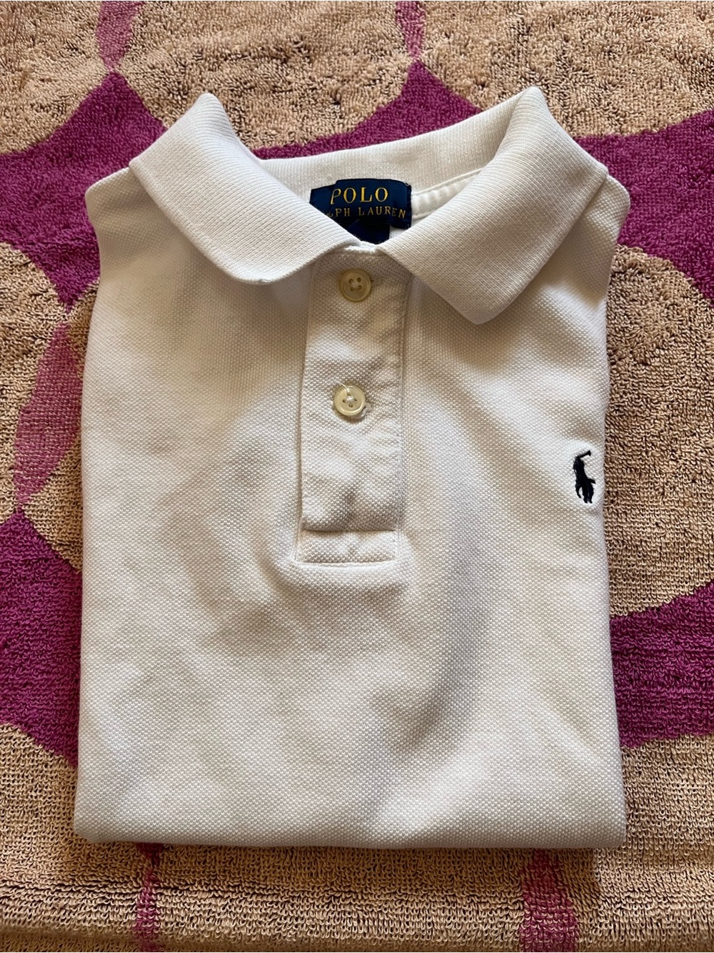 Ralph Lauren Boys Cotton Pique Short Sleeve Polo Shirt in White - Picture 6 of 8